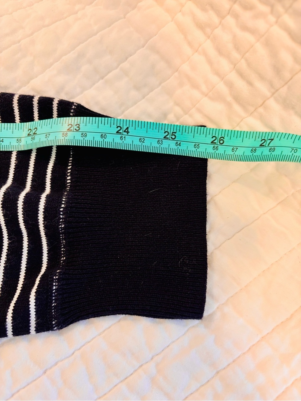 Todd Snyder Cotton-Cashmere Navy & White Striped Crewneck Sweater - Picture 10 of 12